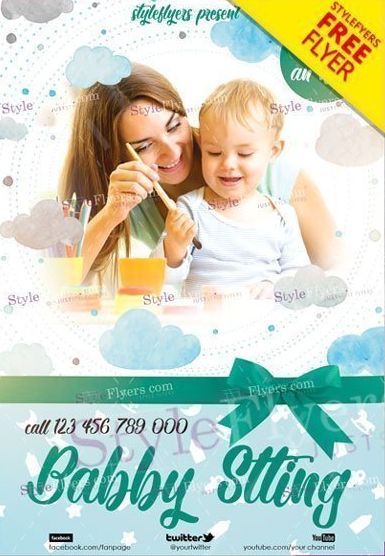 Babby Sitting FREE PSD Flyer Template