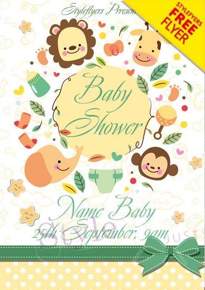 Baby Shower FREE PSD Flyer Template