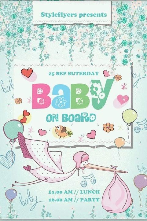 Baby on Board Free PSD Flyer Template
