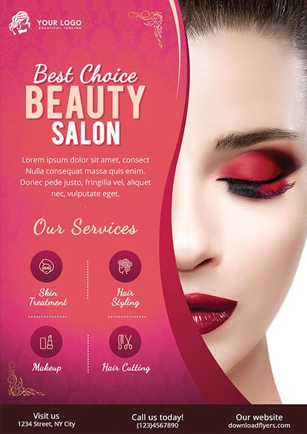 Beauty Salon Free PSD Flyer Template PsdFlyer co