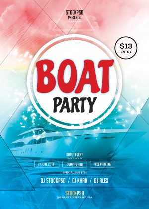 Boat Party – FREE PSD Flyer Template