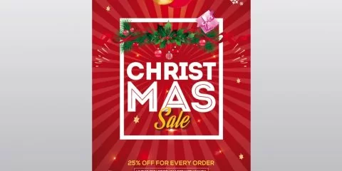 Christmas Sale Free PSD Flyer Template