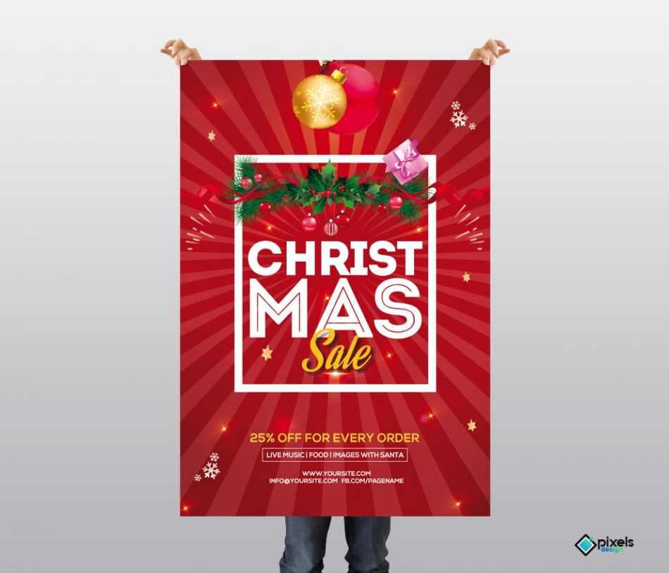 Christmas Sale Free PSD Flyer Template