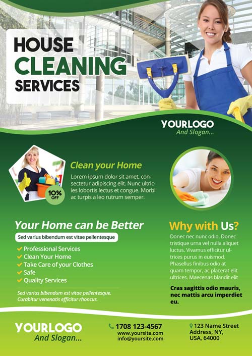Free Cleaning Service Brochure Templates Templates Printable Download