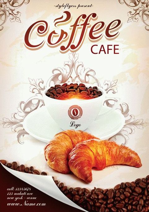 Coffe Cafe FREE PSD Flyer Template