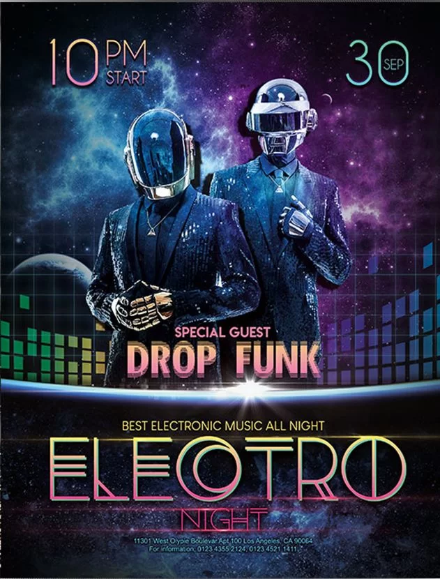 Electro night – Free Flyer PSD Template