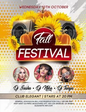 Fall Festival – Free Flyer PSD Template