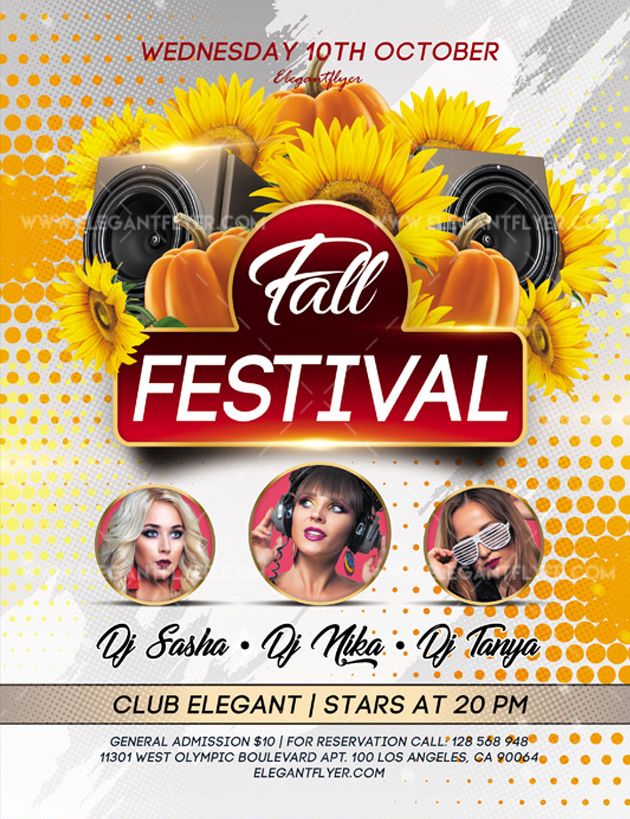 Fall Festival Free Flyer PSD Template PSDFlyer