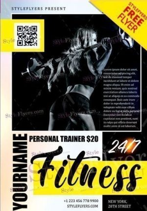 Fitness FREE PSD Flyer Template