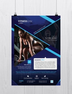 Fitness and Gym – Free Photoshop PSD Flyer Template