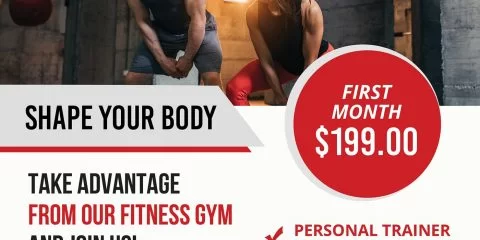 Free Fitness and Gym PSD Flyer Template