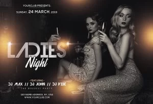 Free Ladies Night PSD Flyer Template