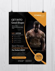 Get Into Shape – Free Fitness PSD Flyer Template