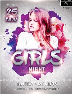 Girls Night FREE PSD Flyer Template