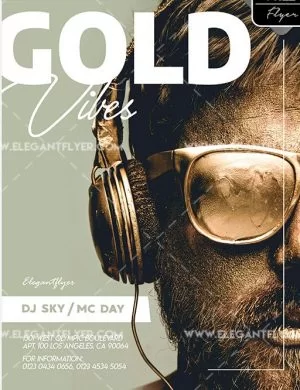 Golden Vibes Free PSD Flyer Template