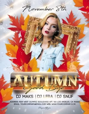 Good Bye Autumn – Free Flyer PSD Template