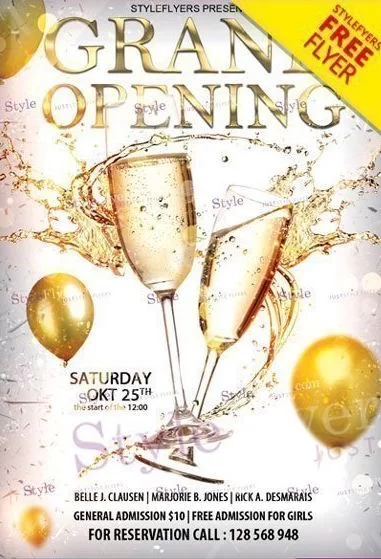 Grand Opening Free Flyer PSD Template