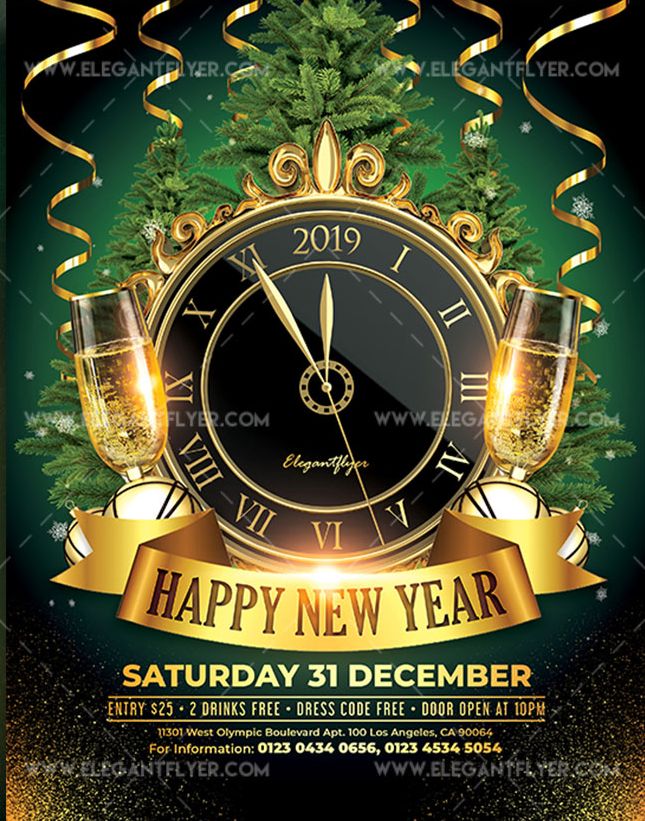 New Year Flyer Template Free