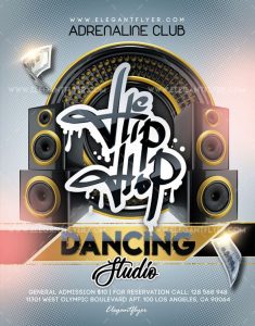 Hip Hop Dancing Studio Free PSD Flyer Template