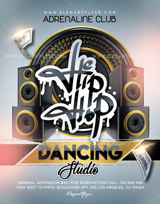 Hip Hop Dancing Studio Free PSD Flyer Template PSDFlyer