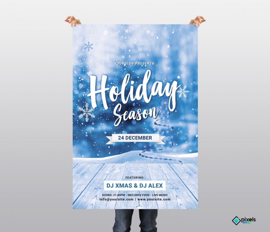 Holiday Season – Christmas Free PSD Flyer Template - PSDFlyer