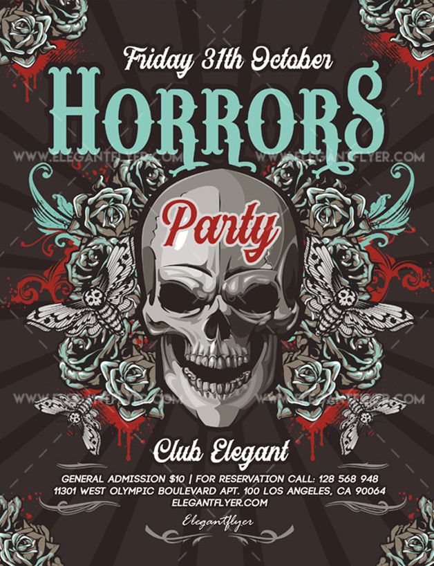 Horrors Party – Free Flyer PSD Template