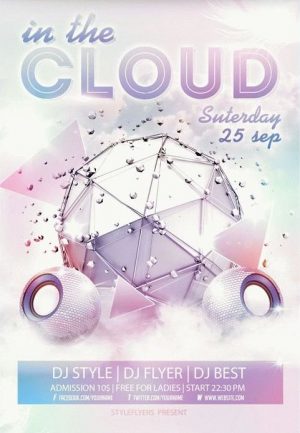 In the Cloud FREE PSD Flyer Template