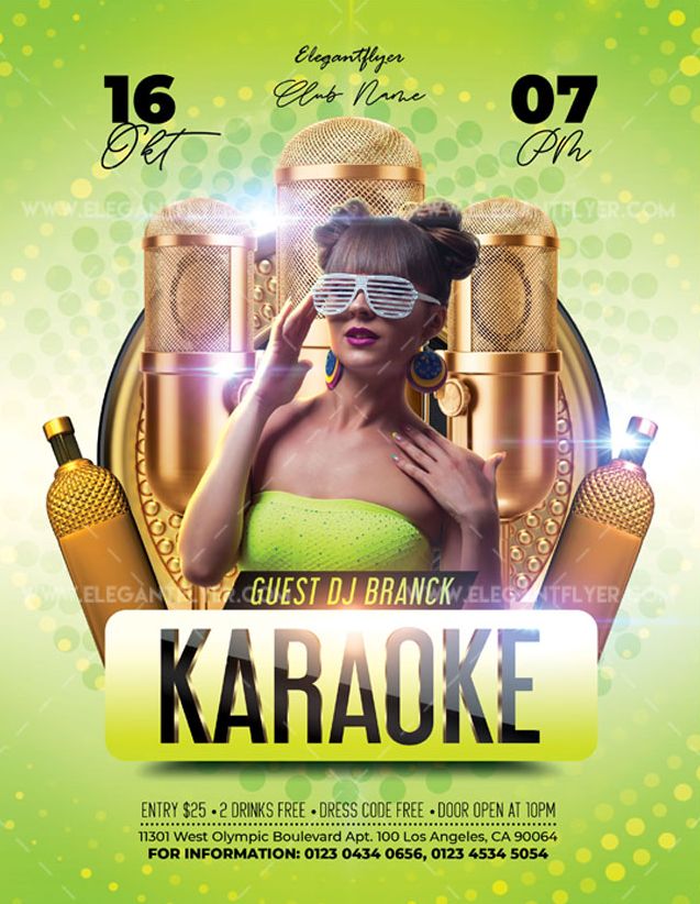 Karaoke – Free Flyer PSD Template