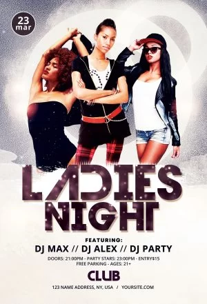 Ladies Night Free PSD Flyer Template