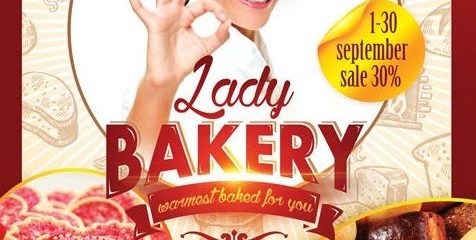 Lady Baker FREE PSD Flyer Templante