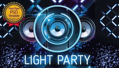 Light Party FREE PSD Flyer Template - PSDFlyer