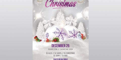 Merry Christmas & Holiday Free PSD Flyer Template