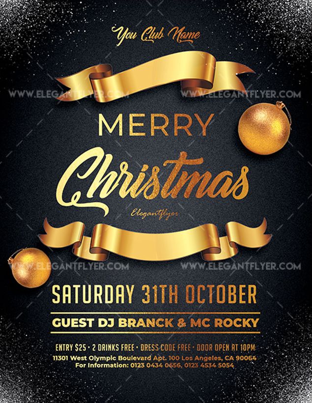 Merry Christmas – Free Flyer PSD Template