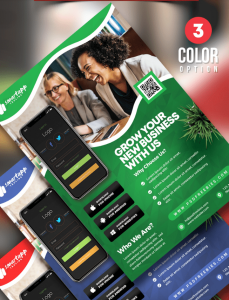 Mobile APP Free PSD Flyer Template