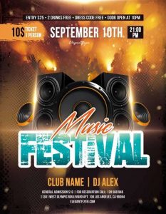 Music Festival Free PSD Flyer Template
