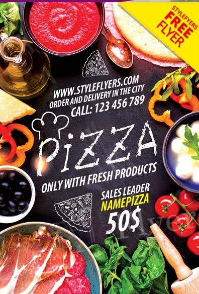 Pizza FREE PSD Flyer Template