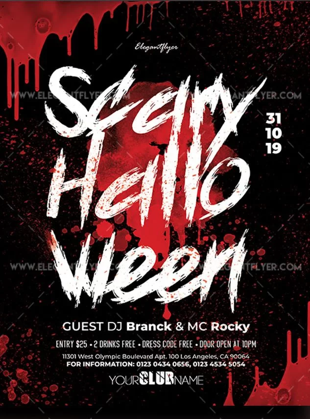 Scary Halloween – Free Flyer PSD Template