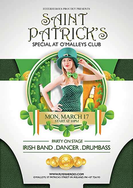St. Patrick’s Special Free PSD Flyer Template