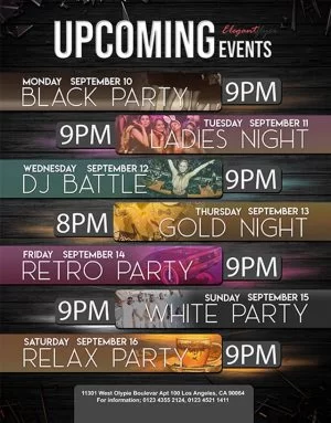 Upcoming events – Free Flyer PSD Template