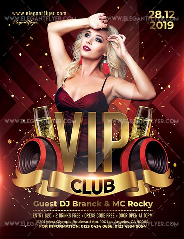 VIP Club – Free Flyer PSD Template