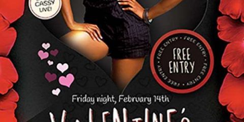 Valentines Live Show Free PSD Flyer Template