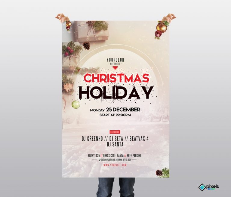 Merry Christmas Free PSD Flyer Template PSDFlyer