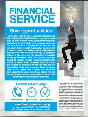 Financial service – Free Flyer PSD Template