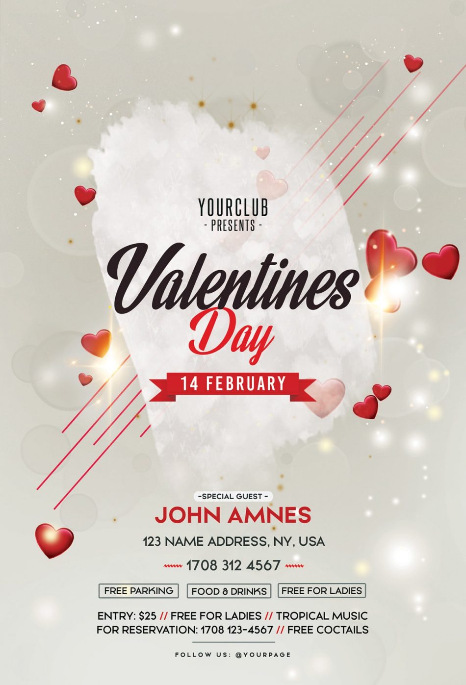 Free Valentine’s Day 2019 PSD Flyer Template