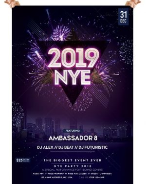 2019 New Year Eve – Free PSD Flyer Template