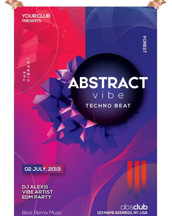 Abstract – Free Futuristic PSD Flyer Template