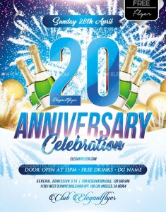 Anniversary – Free Flyer PSD Template