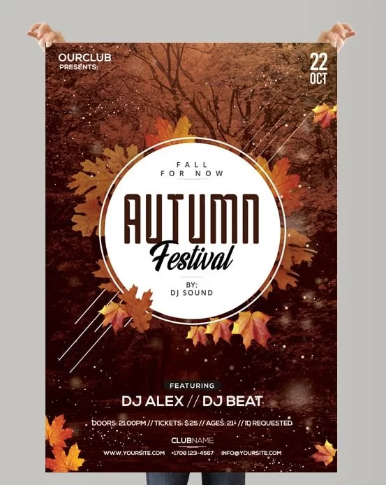 Autumn Festival – Free PSD Flyer Template
