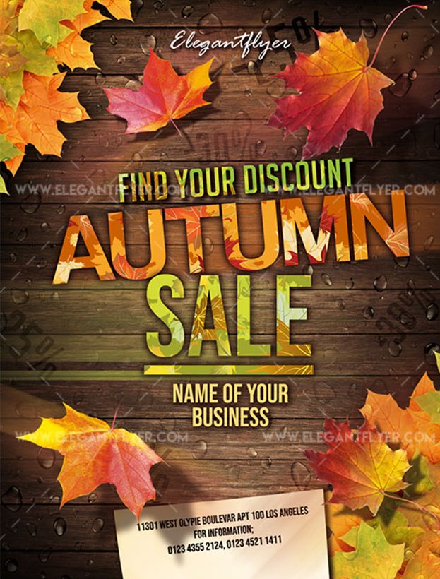 Autumn sale – Free Flyer PSD Template