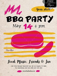 BBQ Party Free PSD Flyer Template